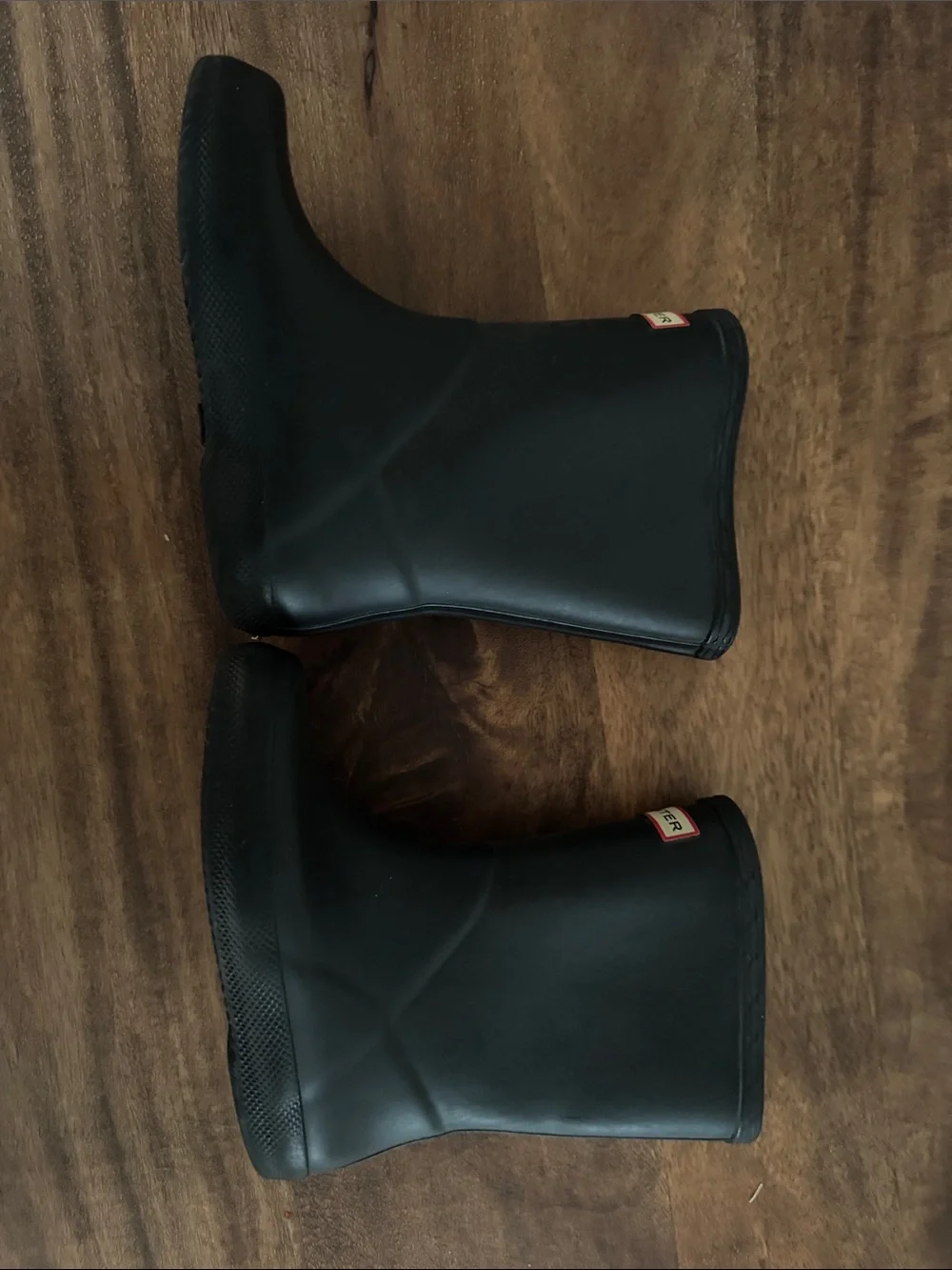 Hunter Kids Black Rubber Rain Boots